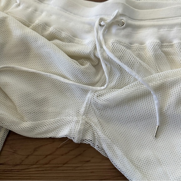 BEBE Sport Vintage Y2K Mesh Wide Leg Pants in White Sz. Small - Picture 4 of 8